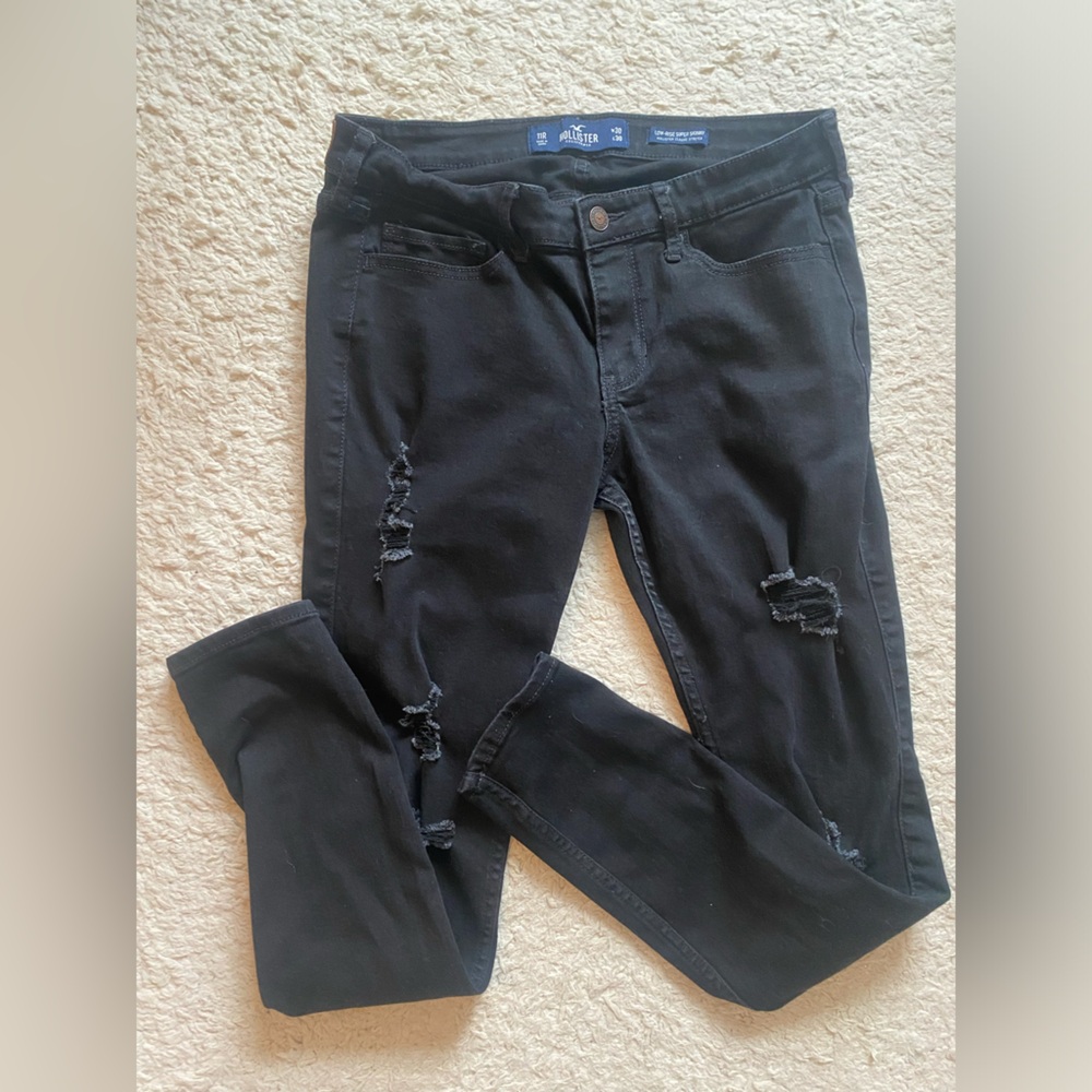 Hollister ripped black jeans
